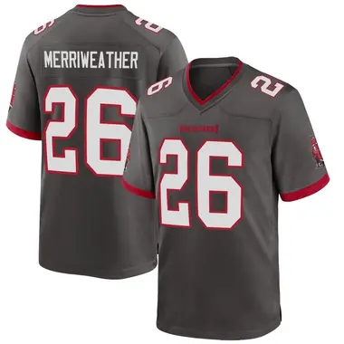 Men's Nike Tampa Bay Buccaneers Kaevon Merriweather Pewter Alternate Jersey - Game