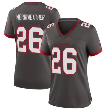 Women's Nike Tampa Bay Buccaneers Kaevon Merriweather Pewter Alternate Jersey - Game