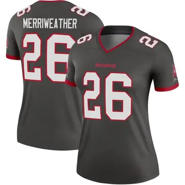 Women's Nike Tampa Bay Buccaneers Kaevon Merriweather Pewter Alternate Jersey - Legend