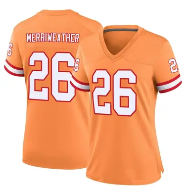 Women's Nike Tampa Bay Buccaneers Kaevon Merriweather Throwback Jersey - Orange Game